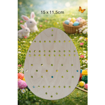 Jajko 2 15cm do przeplatania, jajko 15cm do przeplatania (pisanka), sklejka 3mm